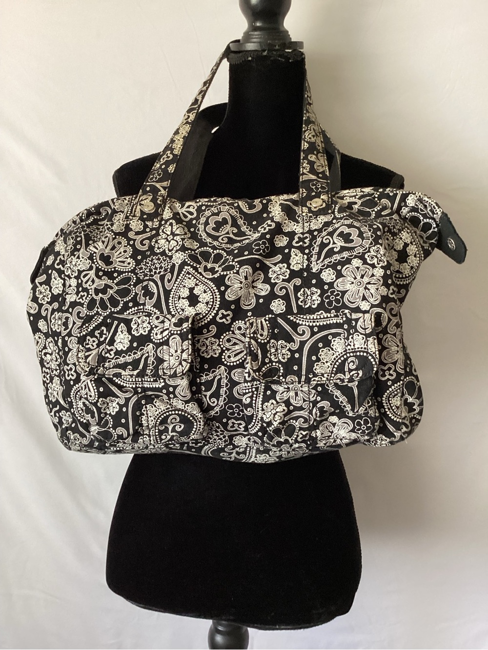 Thirsty One Black and White Paisley Tote Bag - Women Bags